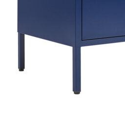 Wyld And Coco Navy Two-Door Steel Sideboard For Home Office, W100 X D40 X H65Cm - thumbnail 8