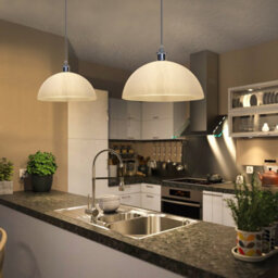 Long Life Lamps Company Modern Dome Frosted Opaque Glass Ceiling Pendant Light M0214 - thumbnail 7