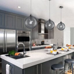 Long Life Lamps Company Modern Vintage Ceiling Smoked Grey Globe Pendant Light M0211 - thumbnail 9
