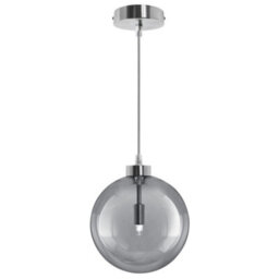 Long Life Lamps Company Modern Vintage Ceiling Smoked Grey Globe Pendant Light M0211 - thumbnail 4