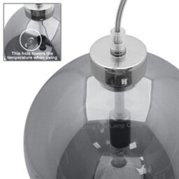 Long Life Lamps Company Modern Vintage Ceiling Smoked Grey Globe Pendant Light M0211 - thumbnail 5
