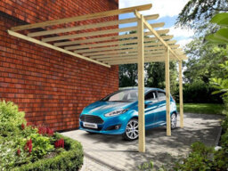 Edecks Contemporary Lean To Carport Wooden Garden Pergola (W 3600mm X L 4800mm) With Bolt Down Anchors (2.1M) - thumbnail 1