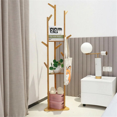 Wooden 10-Hook Coat & Umbrella Stand - image 1