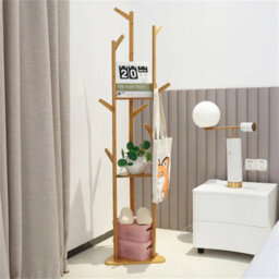 Wooden 10-Hook Coat & Umbrella Stand - thumbnail 1
