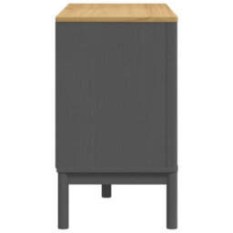 Berkfield Chest Of Drawers Floro Grey Solid Wood Pine - thumbnail 6