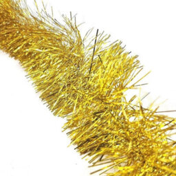 HSD Fine Gold Tinsel Garland - 2M (6.5Ft), Festive Christmas & Party Decoration, Mantel & Home Decor - thumbnail 1