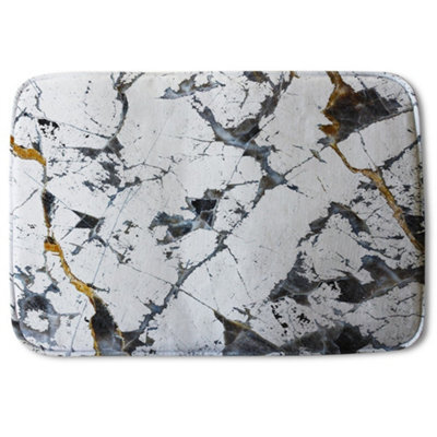 Andrew Lee Bathmat - Black & Gold Marble (Bath Mats) / Default Title - image 1