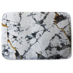 Andrew Lee Bathmat - Black & Gold Marble (Bath Mats) / Default Title