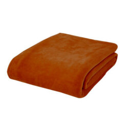 Catherine Lansfield Extra Large New Raschel Velvet Touch Blanket Throw Burnt Orange - thumbnail 4