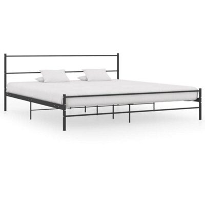 Berkfield Bed Frame Black Metal 6Ft Super King 180X200 Cm - image 1