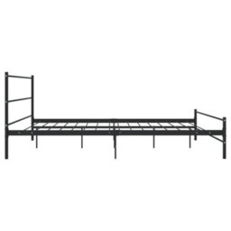 Berkfield Bed Frame Black Metal 6Ft Super King 180X200 Cm - thumbnail 4