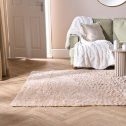 Ohs Soft Fluffy Rug Anti-Slip Carpet Area Floor Mat, Stone - 80 X 150Cm