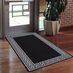 Smart Living Heavy Duty Machine Washable Runner For Hallway, Kitchen Non Slip Floor Mats, Door Mat 40Cm X 60Cm - Black Cream - thumbnail 3