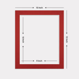 Ak Frames 12X10 Crimson Picture Mounts To Fit 10X8 Aperture Size - Mount Board Only (No Frame Included) - thumbnail 3