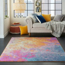 Sunburst Abstract Modern Luxurious Easy To Clean Rug For Living Room Bedroom And Dining Room-114Cm X 175Cm - thumbnail 2