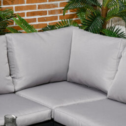 Outsunny 4 Piece Garden Furniture Set W/ Breathable Mesh Pocket, Light Grey - thumbnail 9
