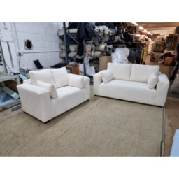 Lunar 3+2 Sofa Set Cream Fullback - thumbnail 2