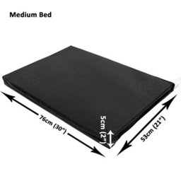 Actiaspet Medium Dog Bed Cage Crate Pet Waterproof Hygienic Bedding Tough Hardwearing Cushion Mat Black - thumbnail 6