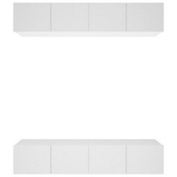Berkfield Tv Cabinets 4 Pcs White 80X30X30 Cm Engineered Wood - thumbnail 2