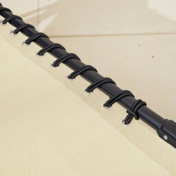 Neo Pair Of Cream Outdoor Garden Folding Sun Loungers - thumbnail 8