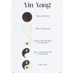 30Cm Yin Yang Metal Hanging Sign - Modern Balance Decor - thumbnail 3