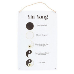 30Cm Yin Yang Metal Hanging Sign - Modern Balance Decor - thumbnail 2