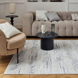 The Rugs Carmel Cream/blue Abstract Area Rug And Runner Non Shedding, Stain Resistant, Soft - thumbnail 8