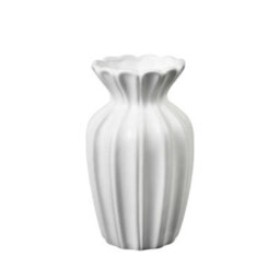 Elegant White Ceramic Vase - H23.5Cm