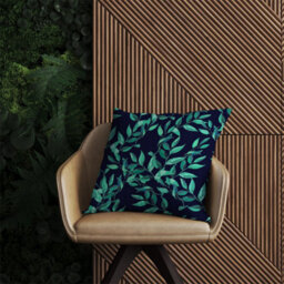 Warren Reed Designer Delicate Green Foliage Outdoor Cushion 45Cm X 45Cm - thumbnail 2
