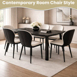 Homion Ergonomic Kitchen Chair Nova Wingback Dining Chair, Faux Leather Upholstered, Set Of 2 - Grey - thumbnail 4