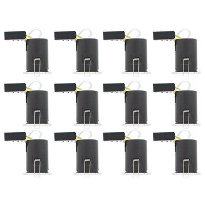 First Choice Lighting Set Of 12 Fire Bathroom Downlights - Chrome Ip65 Recessed Downlights - image 1