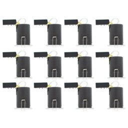 First Choice Lighting Set Of 12 Fire Bathroom Downlights - Chrome Ip65 Recessed Downlights - thumbnail 1