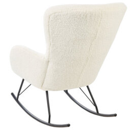 Beliani Rocking Chair Anaset Boucle Light Beige - thumbnail 7