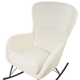 Beliani Rocking Chair Anaset Boucle Light Beige - thumbnail 6
