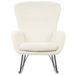 Beliani Rocking Chair Anaset Boucle Light Beige - thumbnail 5