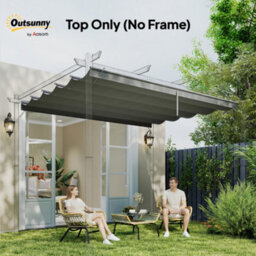 Outsunny 3.5X2.6 M Pergola Cover Replacement For 4X3 M Frame, Light Grey - thumbnail 7