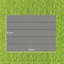 Outsunny 3.5X2.6 M Pergola Cover Replacement For 4X3 M Frame, Light Grey - thumbnail 3