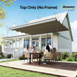 Outsunny 3.5X2.6 M Pergola Cover Replacement For 4X3 M Frame, Light Grey - thumbnail 8