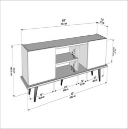 Decorotika Ekvador Modern Tv Stand Tv Unit For Tv's Up To 70 Inches Walnut&bendire - thumbnail 7