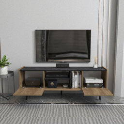 Decorotika Ekvador Modern Tv Stand Tv Unit For Tv's Up To 70 Inches Walnut&bendire - thumbnail 4