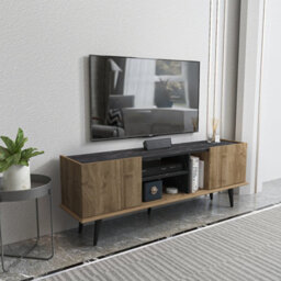 Decorotika Ekvador Modern Tv Stand Tv Unit For Tv's Up To 70 Inches Walnut&bendire - thumbnail 3