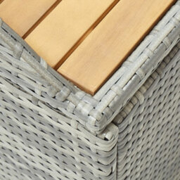 Vidaxl Garden Storage Bench 120 Cm Poly Rattan Grey - thumbnail 6