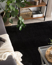 Beliani Shaggygy Rug Evren Black 200 X 200 Cm - thumbnail 2