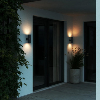 Nordlux Kyklop Outdoor Aluminium Wall Light Weatherproof Black,mains - image 1