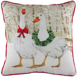 Evans Lichfield Goosie Velvet Chenille Printed Cushion Cover - thumbnail 1