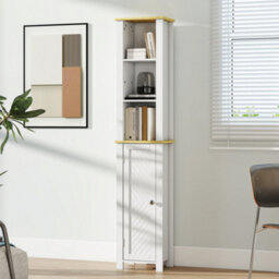 Wyld Haus Nifael Favi Slim Bathroom Storage Cabinet White 34 X 23 X 165 Cm - thumbnail 9