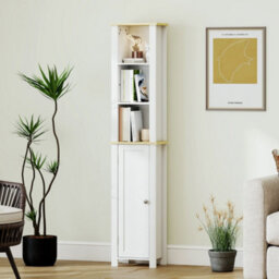 Wyld Haus Nifael Favi Slim Bathroom Storage Cabinet White 34 X 23 X 165 Cm - thumbnail 8