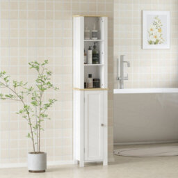 Wyld Haus Nifael Favi Slim Bathroom Storage Cabinet White 34 X 23 X 165 Cm - thumbnail 2