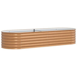 Berkfield Modern Garden Raised Bed Brown 240 X 80 X 44 Cm Steel