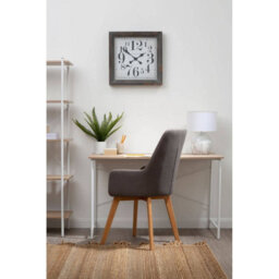 Orsina White Metal Frame Natural Oak Desk,cross Pattern Supported Desk,minimalist Office Table With Ample Space - thumbnail 6
